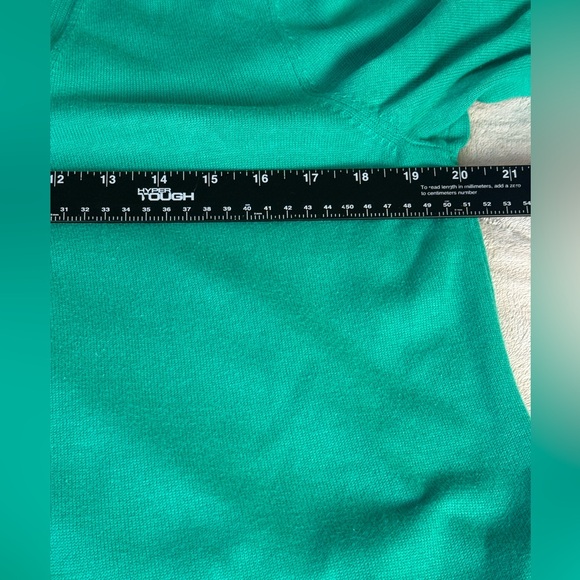 Talbots Kelly Green Open Front Cotton Cardigan Sweater Ladies Large Petite - Picture 7 of 10